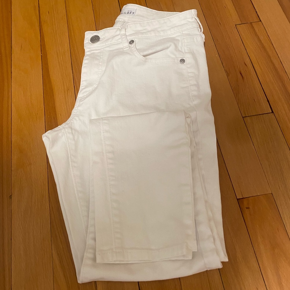 Loft White Jeans